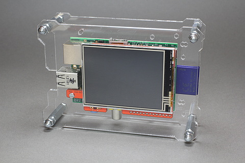 OpenDisplayCase mit Raspberry Pi B und Watterott RPi-Display 2.8 Zoll A/B